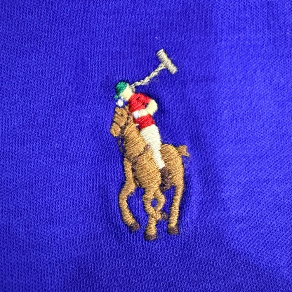 Polo Ralph Lauren Polo Shirt Mens XXL Blue Classic Fit Cotton Flesh Pony Golf